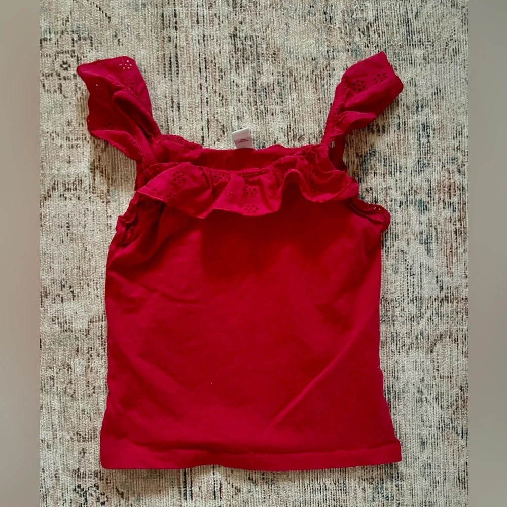 Old Navy Hot Pink Ruffle Tank Top